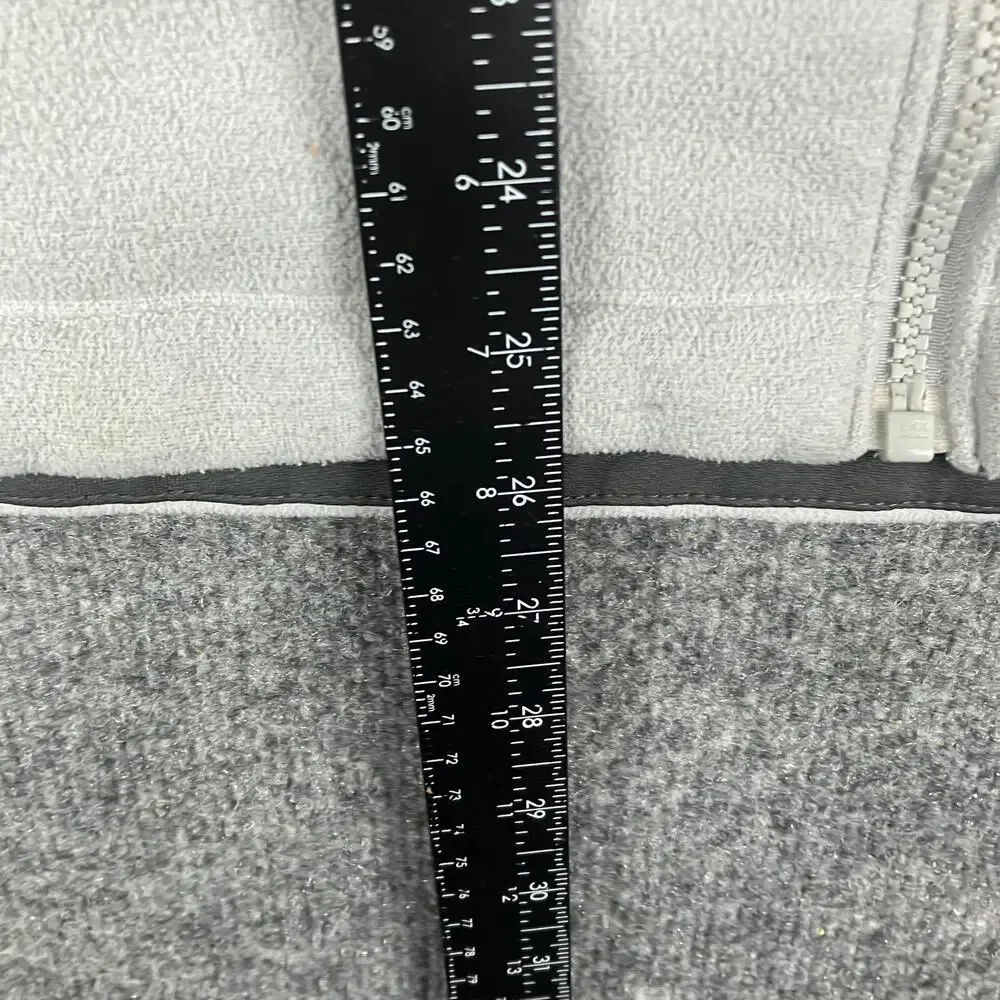 The North Face Jacket Womens M Gray‎ Black Full Zip Fleece Outdoor Layer